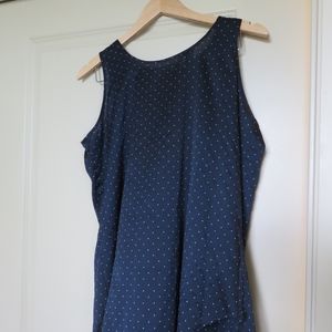 SOLD Ann Taylor Navy Polka Dot Tank